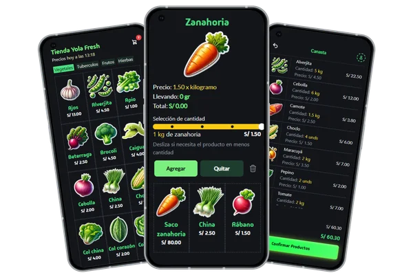 Vegetales frescos de Yola Fresh